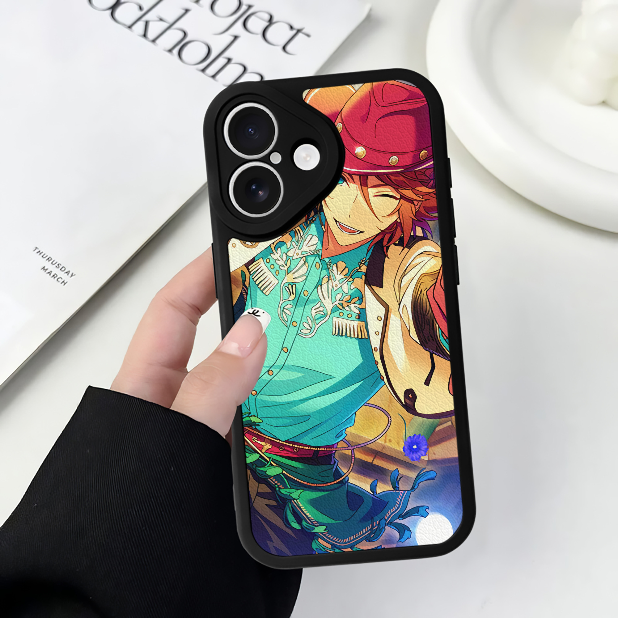（画像用） あんさんぶるスターズ! Ensemble Stars 【iPhone 16シリーズ対応】シリコンスマホケース（レザー調） 材質：シリコン